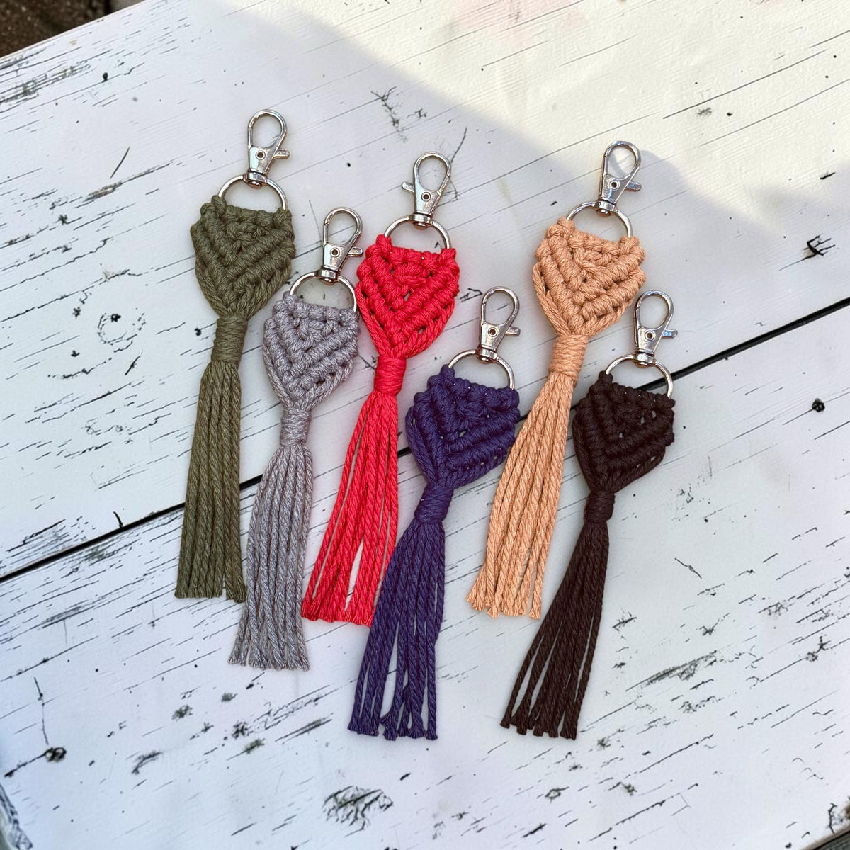 Acorn Tassle - Macrame Keychain