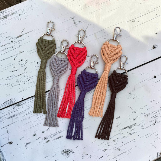 Acorn Tassle - Macrame Keychain