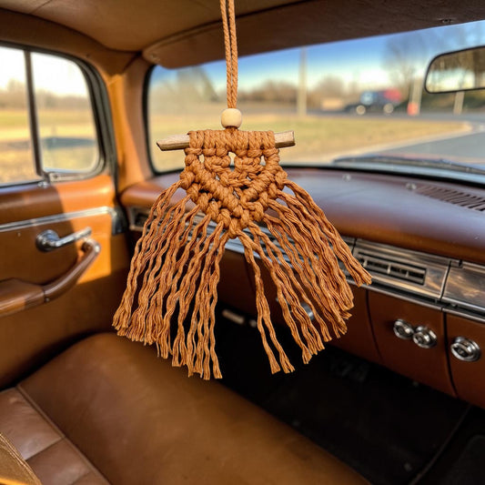 Journey Knot - Macrame Car Charm