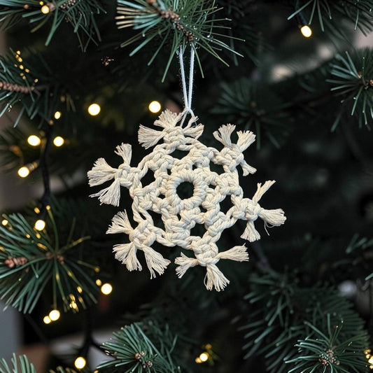 Snowdrift Knot - Macrame Ornament