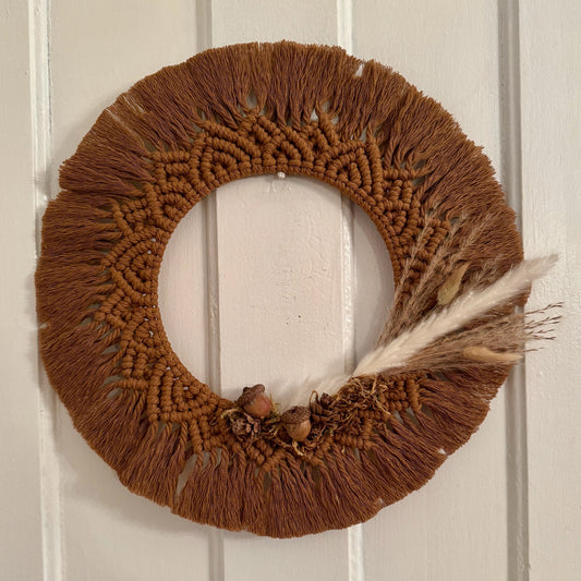 Hearthside Wreath - Macrame